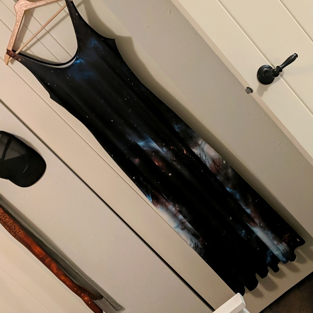 BlackMilk Galaxy Black Maxi dress
